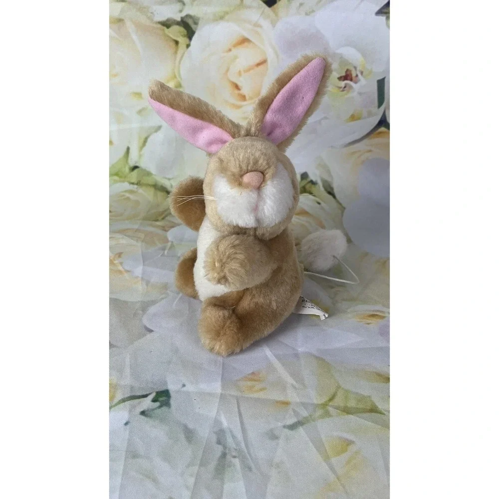Brown Easter Bunny Rabbit Plush Stuffed Animal Pull Tail Vintage 2001 GAC